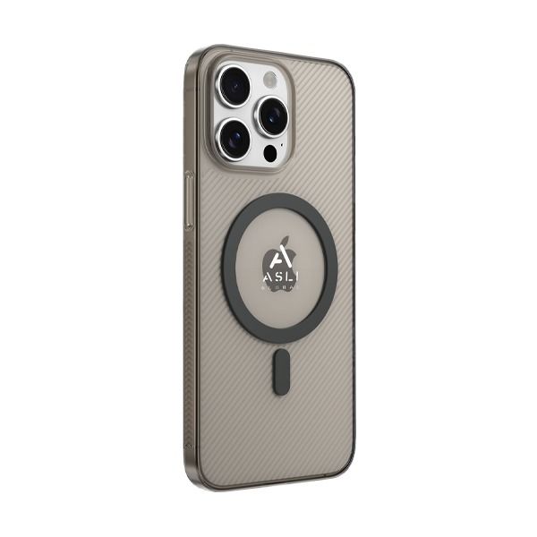 Asli Global iPhone 15 Pro Ultra Thin Magsafe Cover | Smoke Asli Global iPhone 15 Pro Ultra Thin Magsafe Cover | Smoke